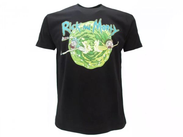 

t shirt rick and morty man black short sleeve cotton black, White;black