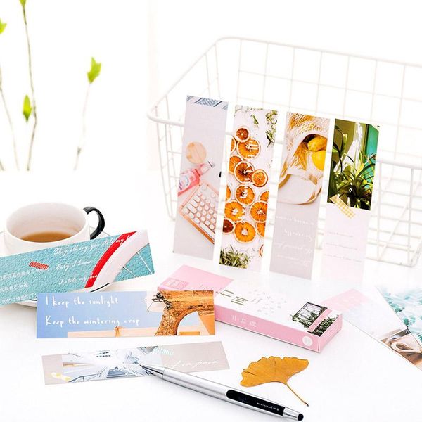 

bookmark 30pcs/box cute creative bookmarks kawaii paper novelty book markers for girls gifts school office supplies stationery