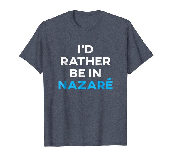 

i'd rather be in nazare beach portugal surfing surf shirt, White;black