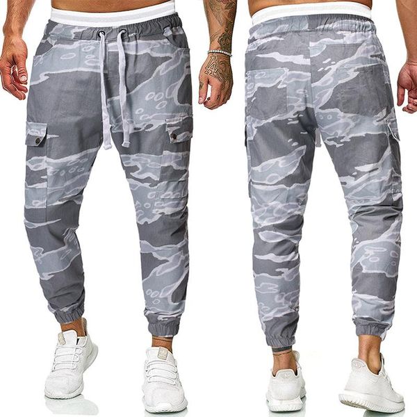 

running pants 2021 autumn/winter men's fashion printed cargo casual, Black;blue