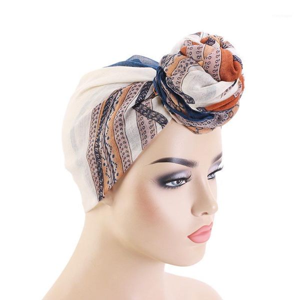 

helisopus printing wrap scarf knotted stretch long hair cotton turban headscarf elegant chemo cap headwrap accessories1