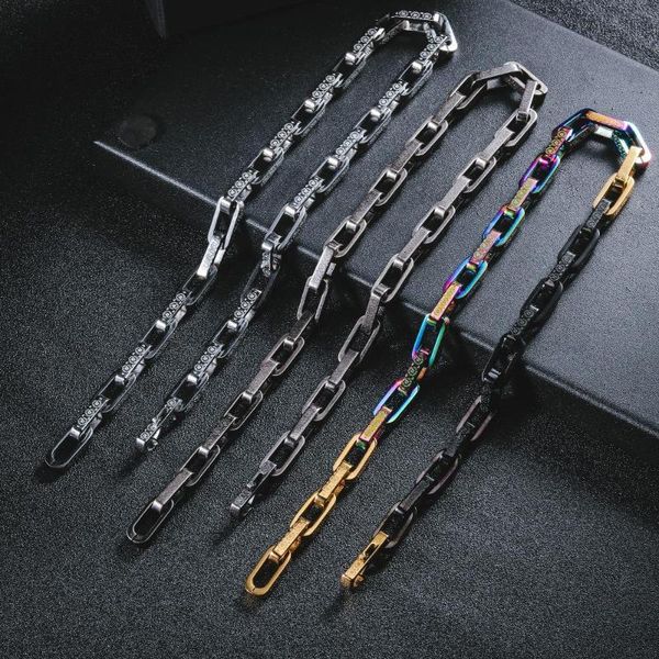 

chains hip hop 9.5mm cuban link chain for men iced out bling rhinestone chaine homme fashion jewelry wholesale gift, Silver