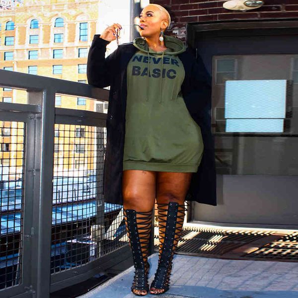 

plus size dresses hoodie oversized letter streetwear long sleeve tracksuit casual size pullover sweater wholesale drop d8an, Black