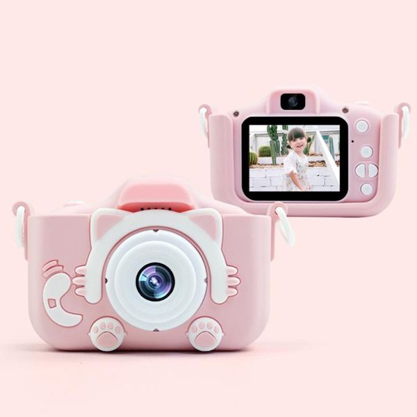 

mini plastic 2 inch hd screen children camera birthday gift take pictures toy digital sports cartoon pography dual lens cameras