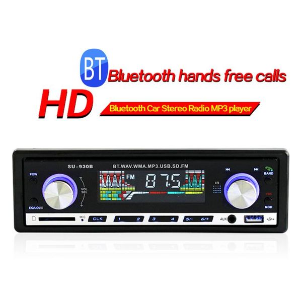

car audio dash head unit bluetooth su-930b single din in aux-in u disk mp3 player fm radio outdoor parts personal accessories