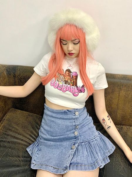 

skirts retro design girls high waist slim ruffled mini denim skirt buttons bodycon sweet, Black