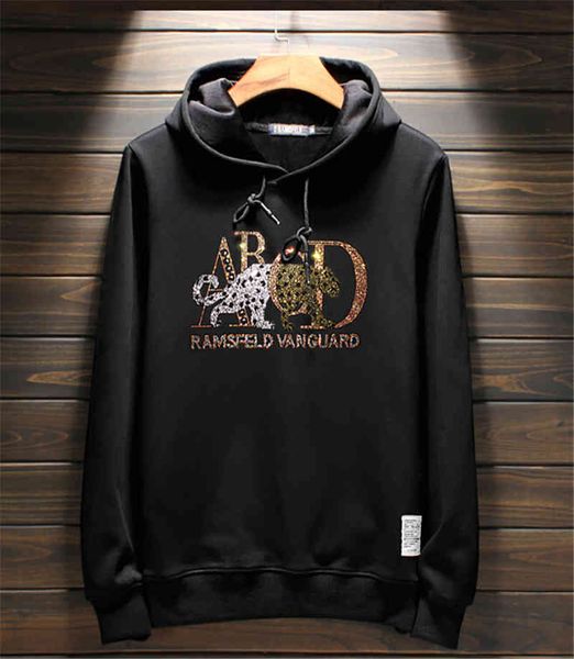 

hoodie men's and women's padded hoodie design luxury brand, Black