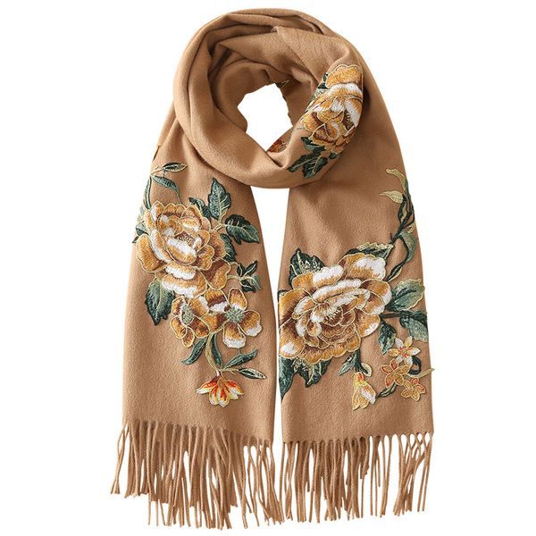 

luxury women cashmere jacquard scarf paris fashion knit winter scarves classic lady high quatity warp designer letters tassels scarfs shawl, Blue;gray