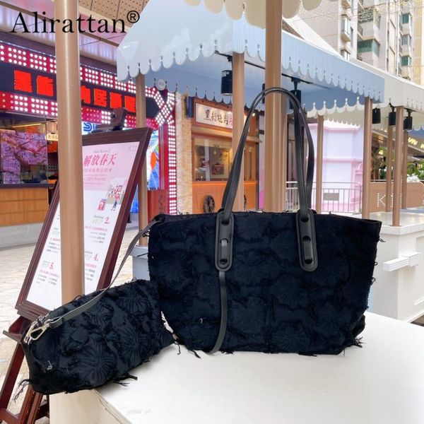 

evening bags simple large-capacity canvas design shoulder for women 2021 fashion brand ladies handbag leisure shopping bag