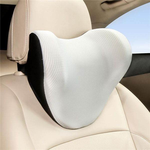 

seat cushions creative 1pcs ice silk memory cotton car neck pillows headrest safety head pillow cushion for man kids voiture accessories