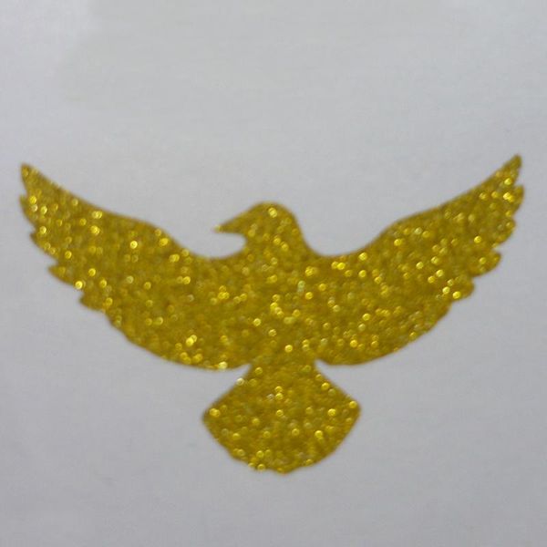 

flying raven gold glitter sticker label for envelope seals wall gift wrap