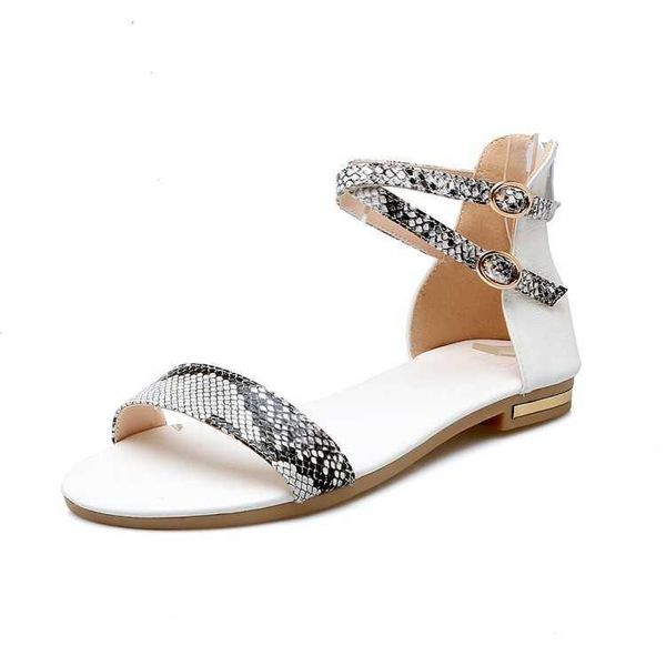 

sandals female sandal 2021 summer shallow mouth large size comfort shoes for women open toe girls flat big peep fashion low beige pu, Black