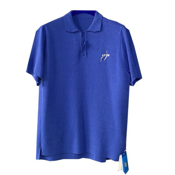 

men's t-shirts needle logo tassel ader error shirt men women adererror polos irregular sleeves short sleeve knit cotton in blue, White;black