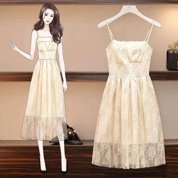 

casual dresses dress product large women's fat mm french foreign style lace suspender looks g5yj, Black;gray