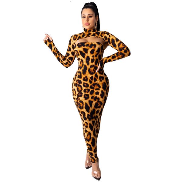 

styles two pieces women party with long sleeves short leopard camouflage printed sheath fashion nightclub es, Black;gray
