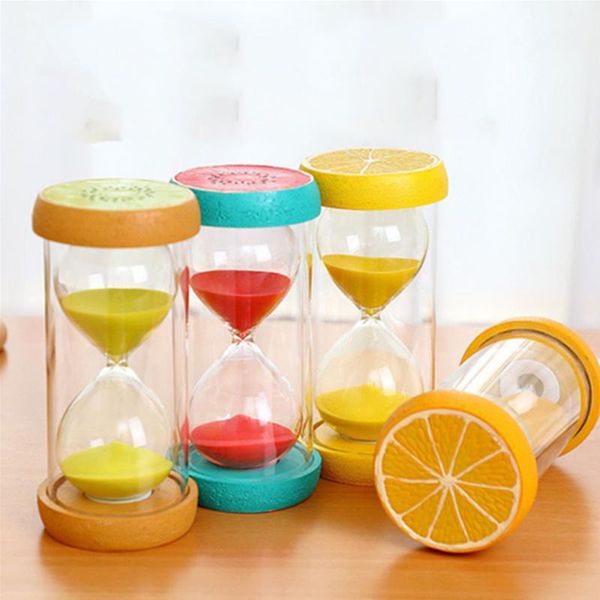 

other clocks & accessories hourglass 5-60 minutes sand watch fruit timer clock 15 30 minute sandglass desk ornaments home decoration childre