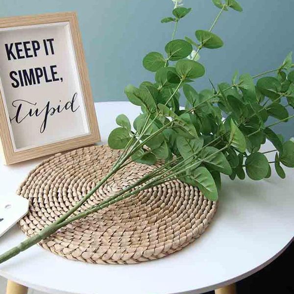 

dusty artificial plant plastic eucalyptus tree branch for christmas wedding decoration flower arrangement faux foliage decorative flowers &
