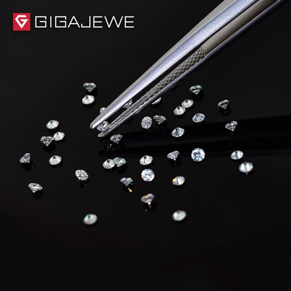 

gigajewe round cut 1.0-3.0mm small loose moissanite diamond white d color, Black