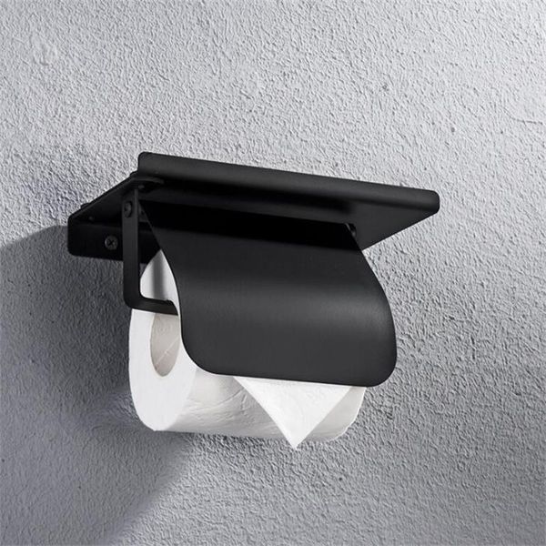 

toilet paper holders 2021bathroom stainless steel holder with shelf wall mounted mobile phone tissue towel