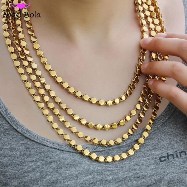 

chains selling gold round women's necklace in various sizes to choose from muslim islamic jewelry wedding banquet holiday gifts, Silver