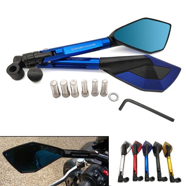 

motorcycle mirrors 2021 aluminum rear view handle bar end side blue rearview for f800gs f800gt r1200gs f 800 gs adventure