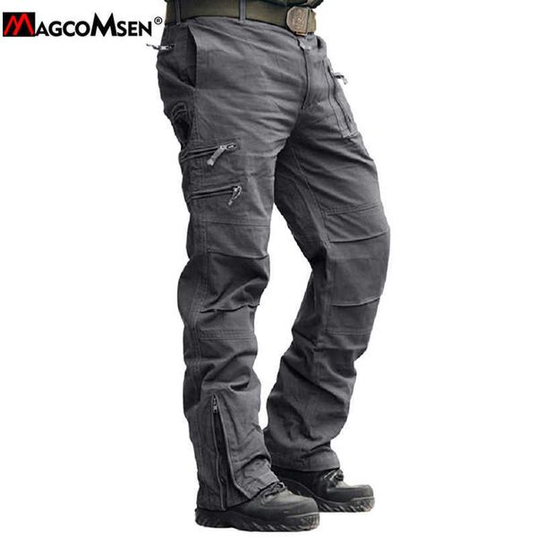 

magcomsen military men's casual cargo pants cotton tactical black work trousers loose airsoft shooting hunting army combat pants 210702