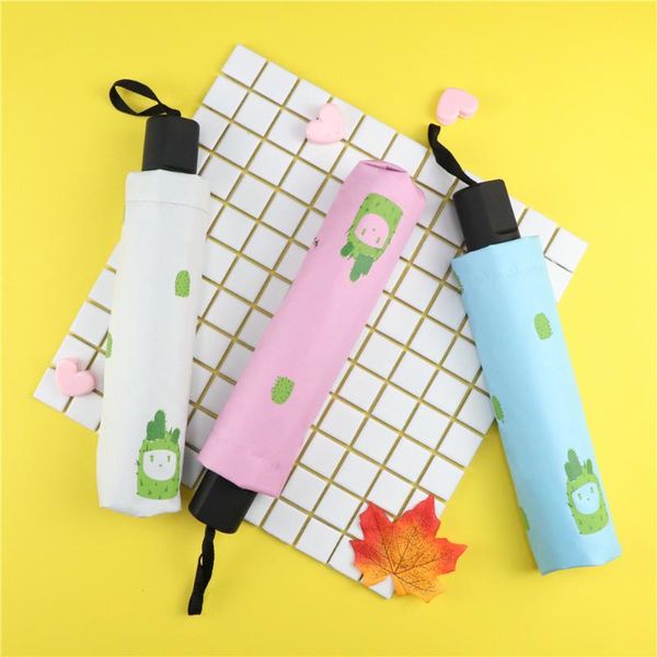 

umbrellas cactus umbrella fashionable fresh forest women's folding sun sunscreen clear