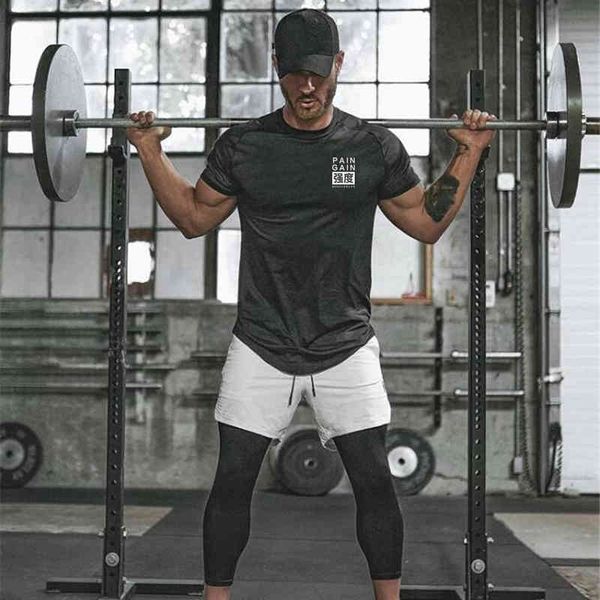 

brand mens muscle t shirt bodybuilding fitness men mesh quick dry tight tee shirt gym short sleeve tshirt homme 210421, White;black