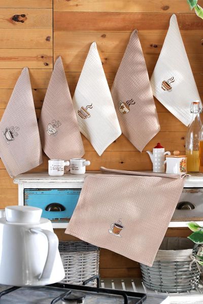 

towel 6 pcs embroidered kitchen set dish hand