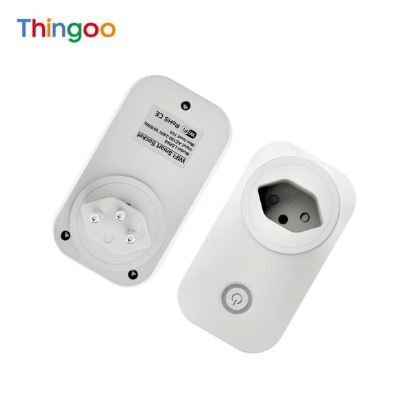 

smart power plugs homekit wireless alexa 16a plug timer wifi outlet brazil socket energy monitor with remote control