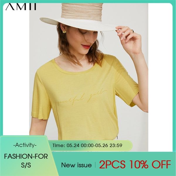

minimalism summer fashion tshirt for women causal oneck letter printed loose thin women's 12140605 210527, White