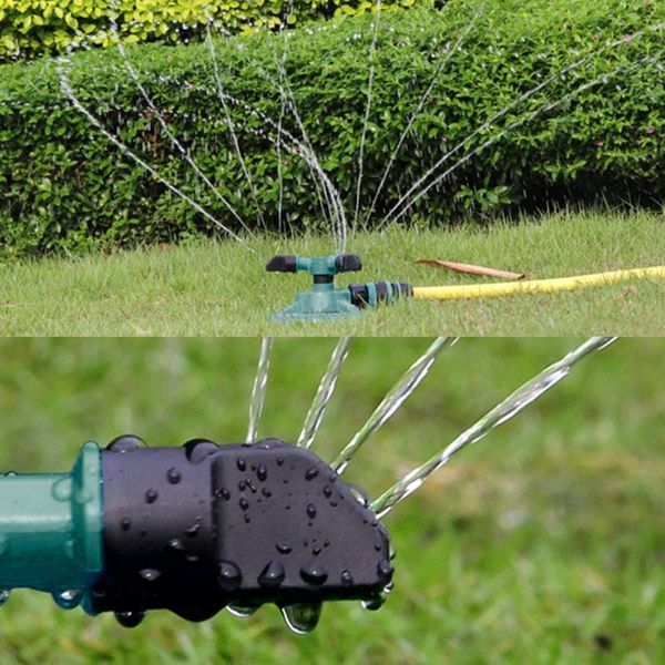 

garden trident rotary water sprinkler lawn automatic sprinklers irrigation rotation 360Â° watering equipments