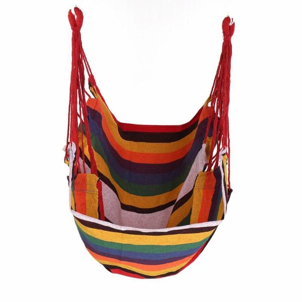 

camp furniture canvas hanging hammock chair seaside swing bed rope 150kg load bearing for outdoor garden no pillow stick