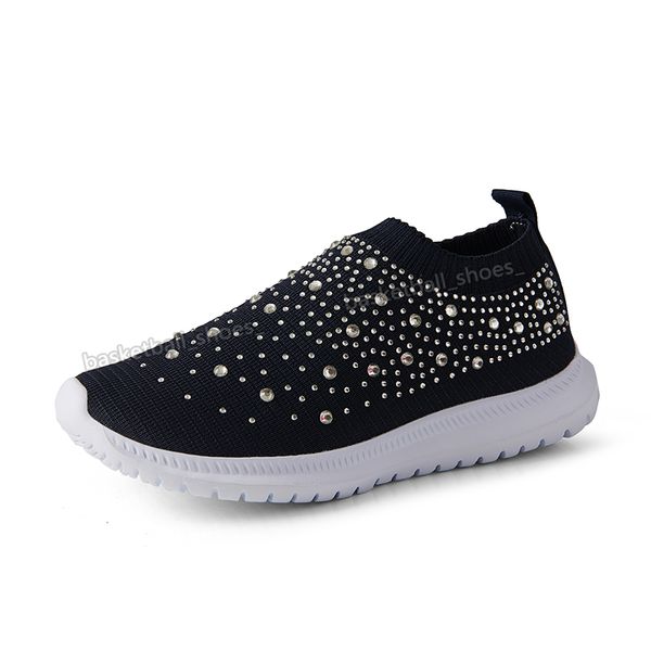 

fashions womens shoes large sizes rhinestone sock colors matching thick-soled old couple shoe sports sneaker woman trainers sneakers 35-43w, Black