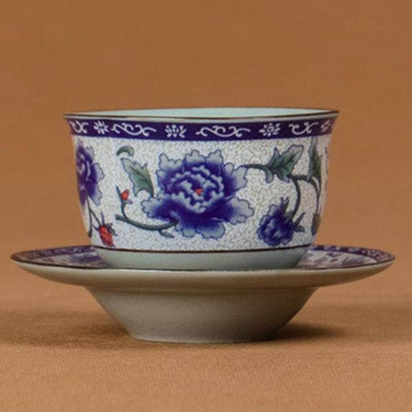 

cups & saucers flower tea cup with saucer double anti-scalding teacup small plate ceramic teapot large size porcelain