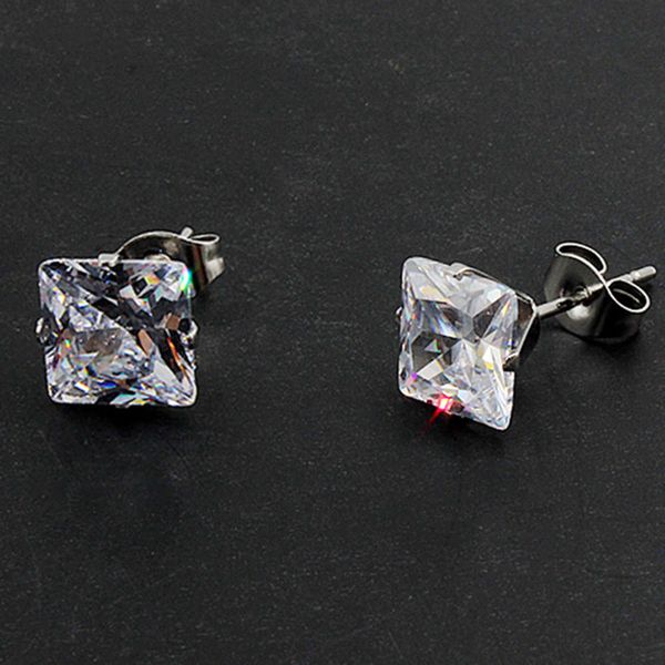 

stainless steel claw zircon earrings