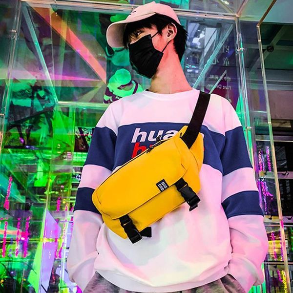 

trend waist bag belt bags hip-hop personality wild shoulder messenger bag nylon cloth large capacity street banana packs