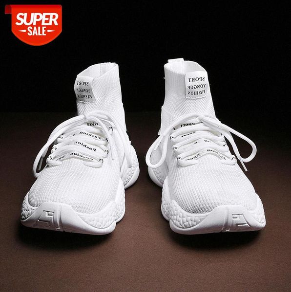 

men's shoes flying woven high-socks breathable mesh sports casual #8j2x