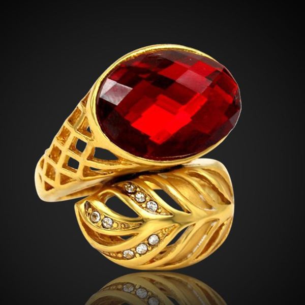 

wedding rings shiny big crystal cocktail leaf men gold color engagement ring jewelry bague valentine gifts, Slivery;golden