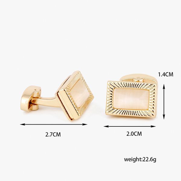 

cuff jewelry men's cufflink square agate shirt sleeve nails frensh gold copper cufflinks for gift xk19s089, Silver