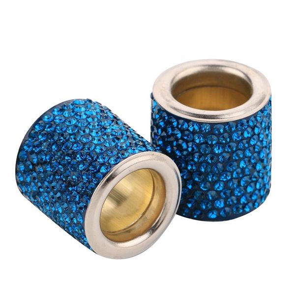 

2pcs car seat headrest collar decor auto interior mouldings rhinestone car-styling rod diamond ring bling decorations