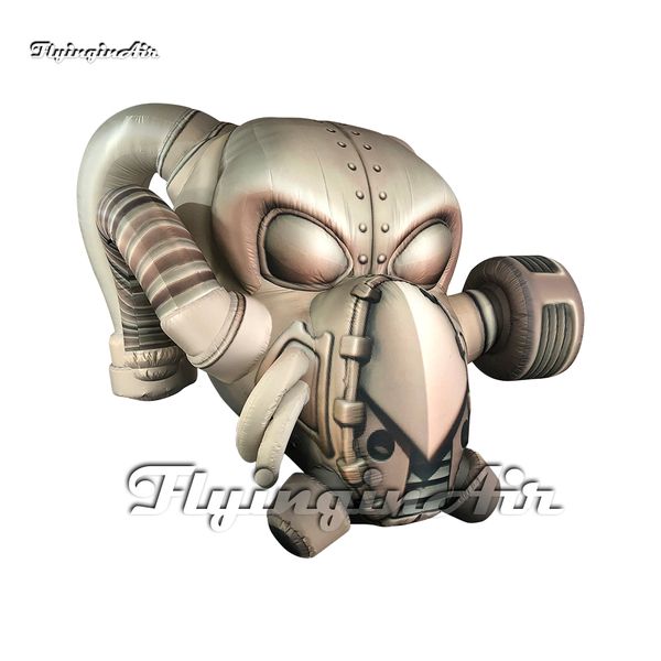 Pendurado máscara inflável Modelo 3m Altura Devil Skull Bolloon Blow Up Alien Robot para decoração de festa de Halloween