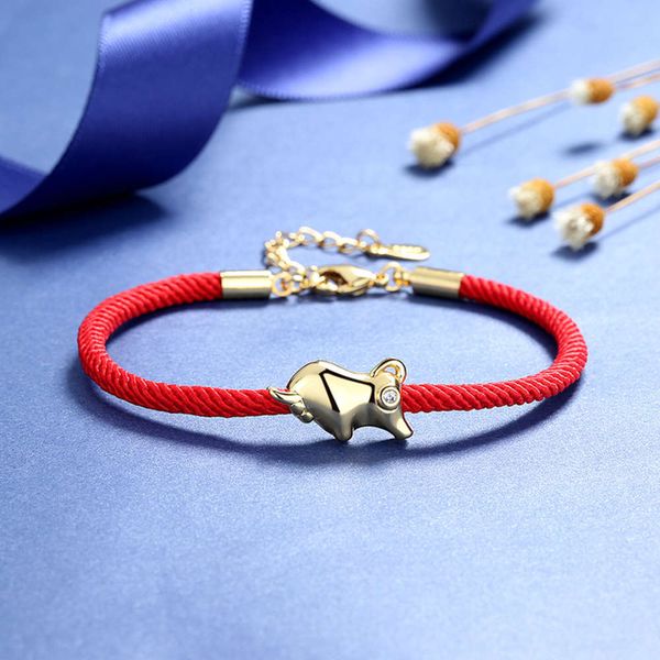 

red rope bracelet girl's year of ox, Black