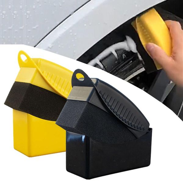 

car sponge wheel polishing waxing brush abs plastics washing cleaning tire contour dressing applicator pads detail accessories