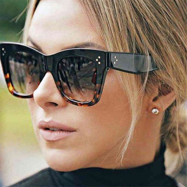 

luxury rectangle sunglasses women brand designer pc frame gradient lens classic rivet shades female male fashion eyewear uv400, White;black