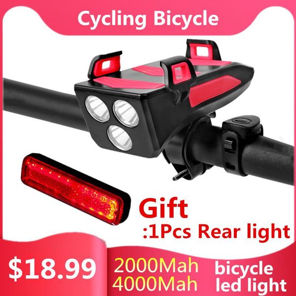 

bike lights in 1 bicycle light usb rechargeable front led smart rear start/sbrake sensing accessories