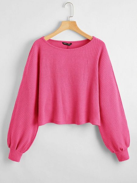 

ribbed long sleeve semi-cropped tee a7yt#, White