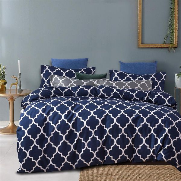 

bedding sets plaid line pattern cloud modern luxury comforter set fashion king  twin size bed linen duvet cover gift