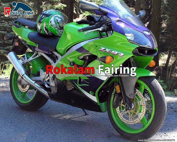 Coperture aftermarket per Kawasaki Ninja ZX9R 2000 2001 ZX-9R Set carenature carrozzeria (stampaggio ad iniezione)