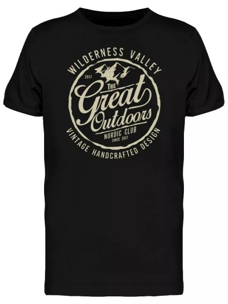 

vintage wilderness valley men's tee -image by shutterstock, White;black